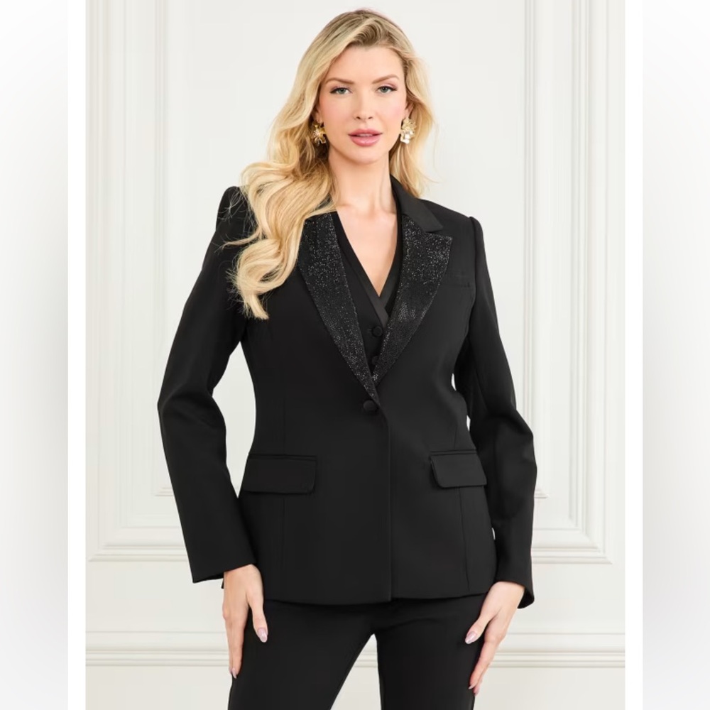 Elegant Black Women's Blazer - Size M (6) - Picture 1 of 9